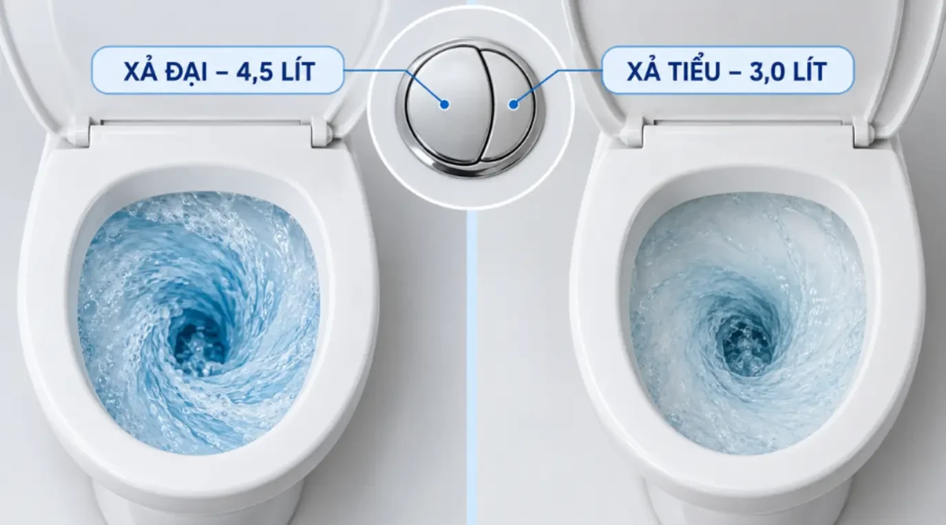 Thông số lượng nước trong mỗi lần xả