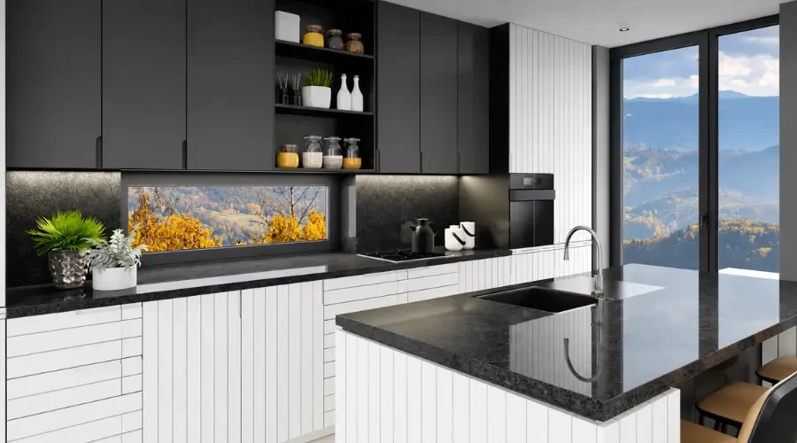 Phòng bếp với vòi bếp Luxta