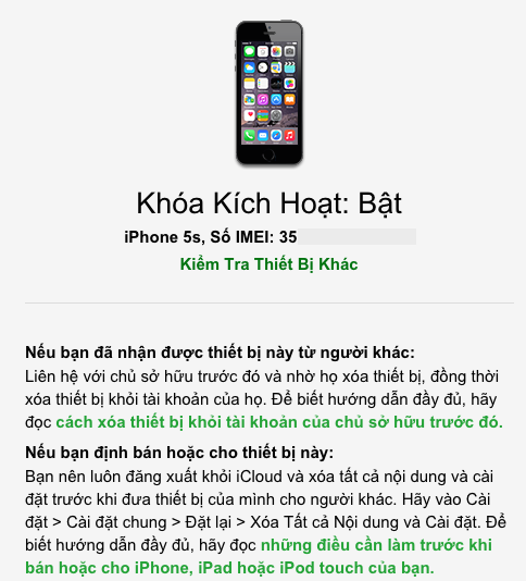 Cách kiểm tra iPhone hay ipad có bị khóa iCloud hay không
