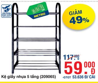 Kệ giầy nhựa 5 tầng