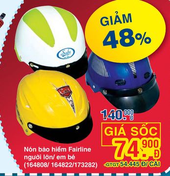 Mũ bảo hiểm Fairline chì còn 74,900đ
