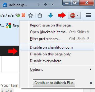 Bạn có thể tùy chỉnh, tắt bật Adblock với 1 hoặc nhiều Website