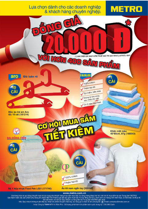 Metro bán đồng giá 20k, sản phẩm nào đáng mua nhất