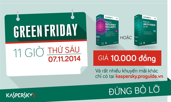 Mua Kaspersky 2015 chỉ với giá 1000đ