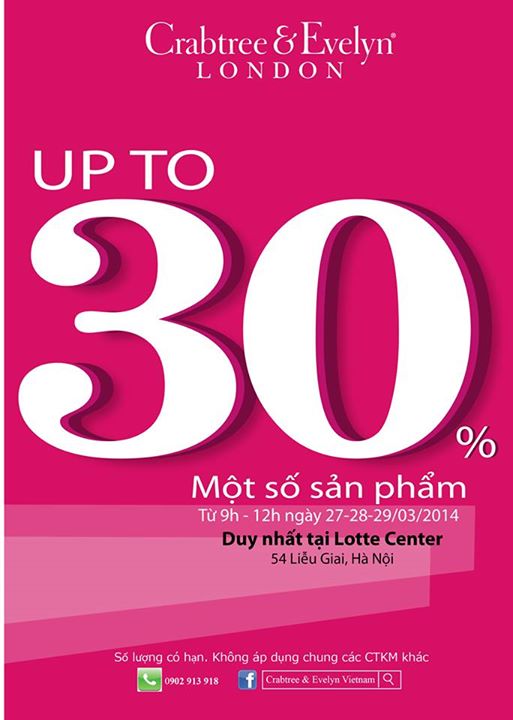 My-pham-Crabtree-Evelyn-khuyen-mai-tai-Lotte-Center-giam-gia-30
