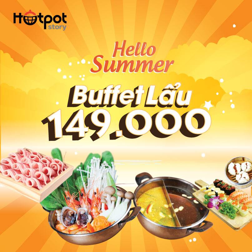 Hotpot Story giảm giá buffet lẩu 149k cho nhóm 4 người