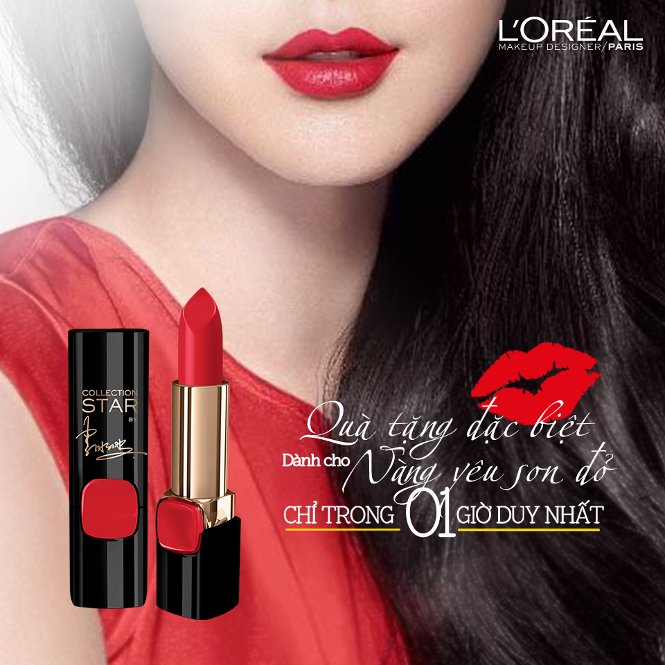 Mỹ phẩm L’Oréal tặng son đỏ Color Riche miễn phí
