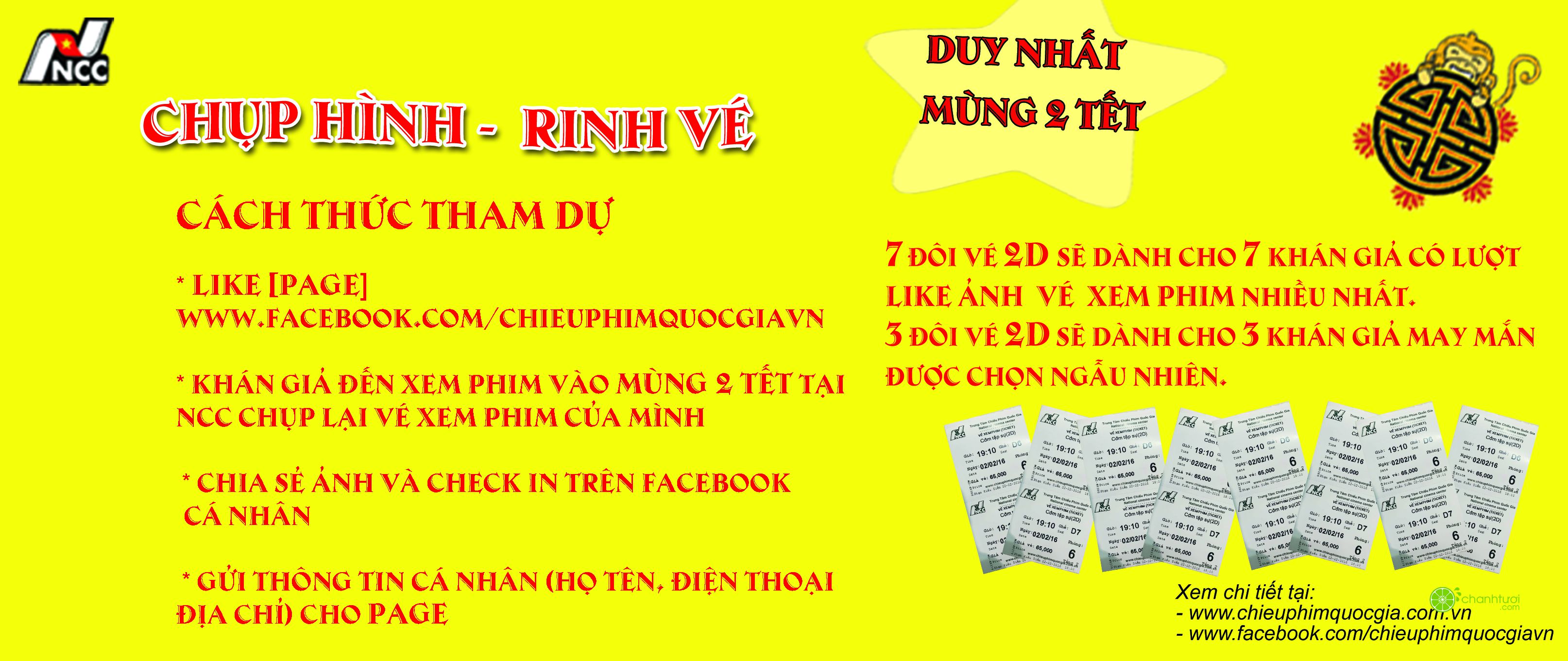 Chụp ảnh check in nhận ngay vé miễn phí cùng rạp chiếu phim quốc gia