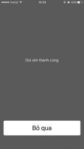 Thực hiện đổi sim 4G thành công