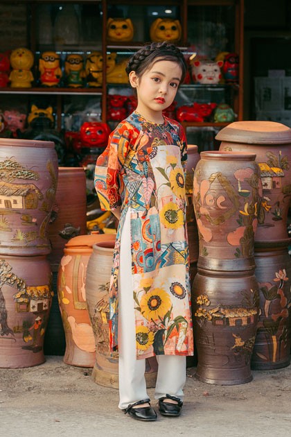 áo dài cách tân cho bé