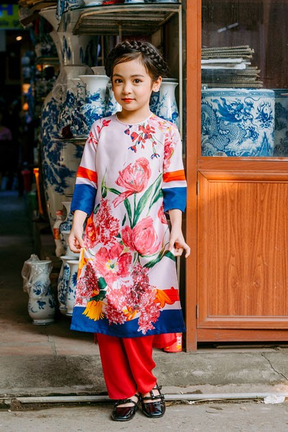 áo dài cách tân cho bé