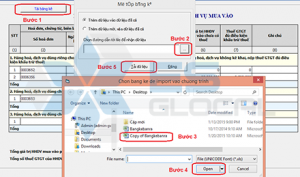 Hướng dẫn tải bảng kê vào htkk tờ khai thuế GTGT, TNCN...