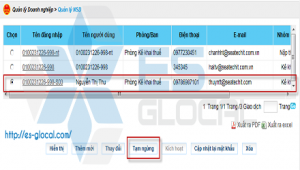 Hướng dẫn thay đổi, tạm dừng người sử dụng (NSD) của hệ thống etax