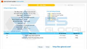Thay đổi thông tin của NSD, thay đổi các tính năng sử dụng cho NSD trong hệ thống etax