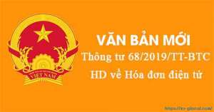 Thông tư 68/2019/TT-BTC Hướng dẫn về hóa đơn điện tử