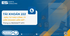 Tài khoản 222 theo Thông tư 99 năm 2025