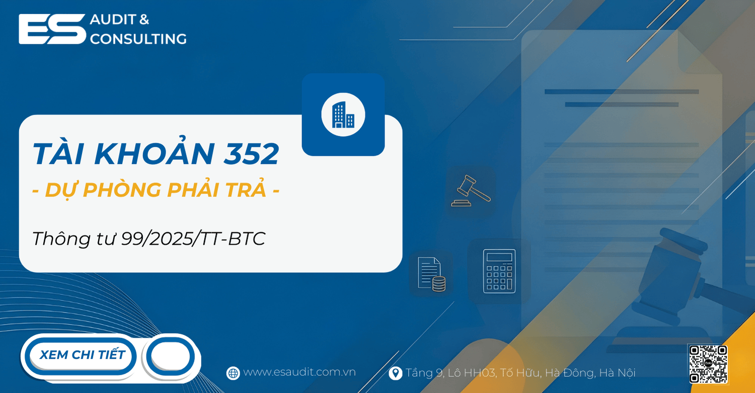 Tài khoản 352 theo Thông tư 99