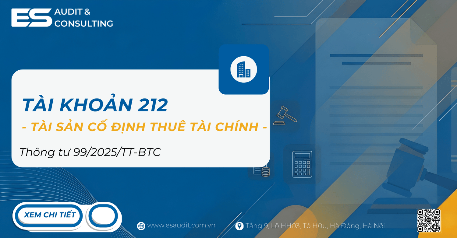 Tài khoản 212 theo Thông tư 99 năm 2025