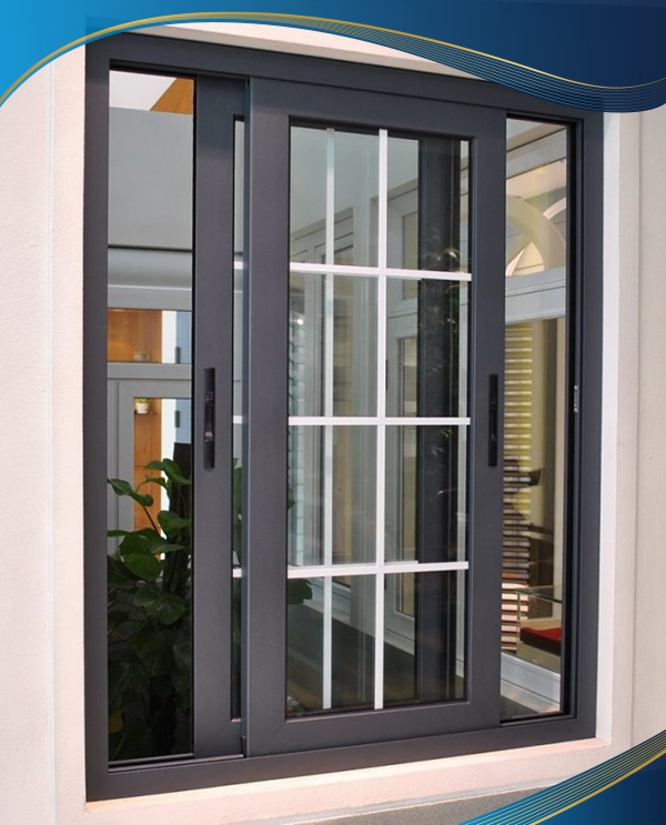 Cửa sổ nhôm 2 cánh mở trượt tiết kiệm không gian mở cửa