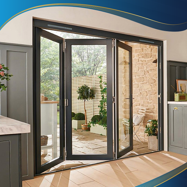 Cửa 3 cánh chống cháy mở xếp hiện đại