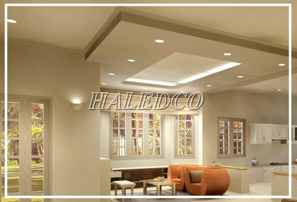 Đèn LED âm trần HLDQ STAR-12 chiếu sáng phòng khách