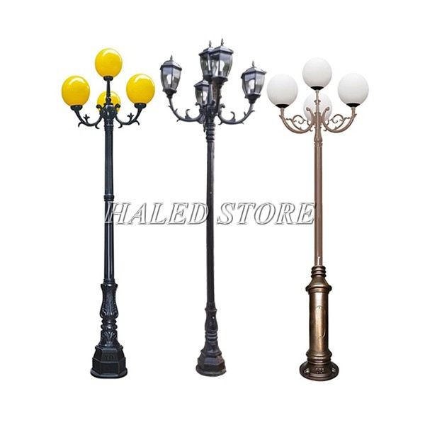 Cột đèn 4 bóng thông dụng