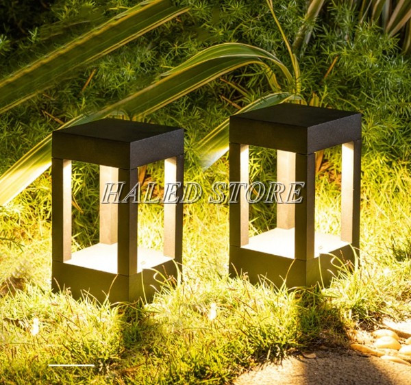 Đèn trụ sân vườn hình hộp chữ nhật