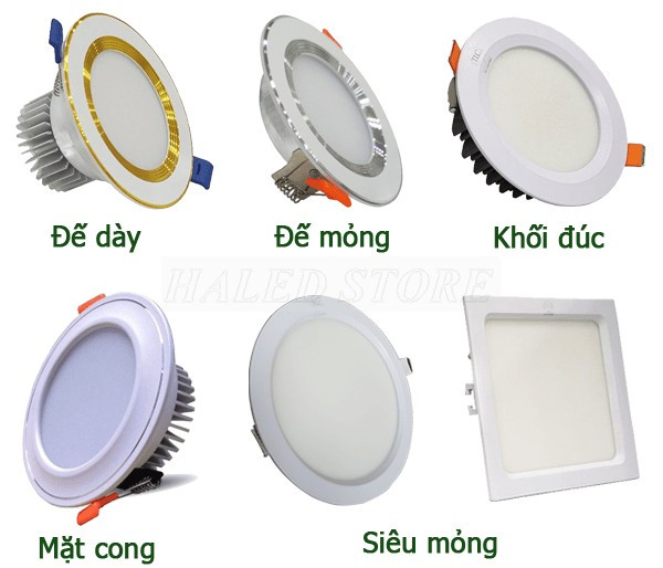 Đèn LED âm trần trong nhà phổ biến