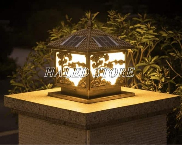 Đèn trụ cổng 25x25 chiếu sáng hiệu quả