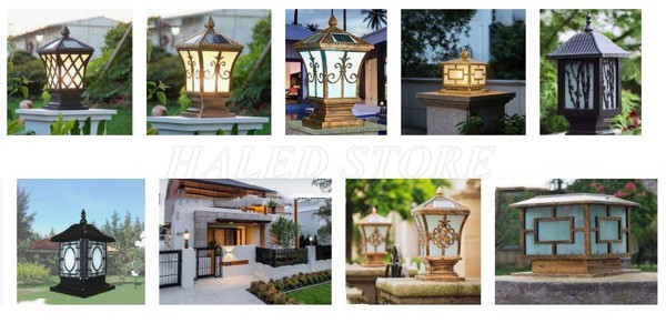 Các mẫu đèn trụ cổng hình tháp phổ biến