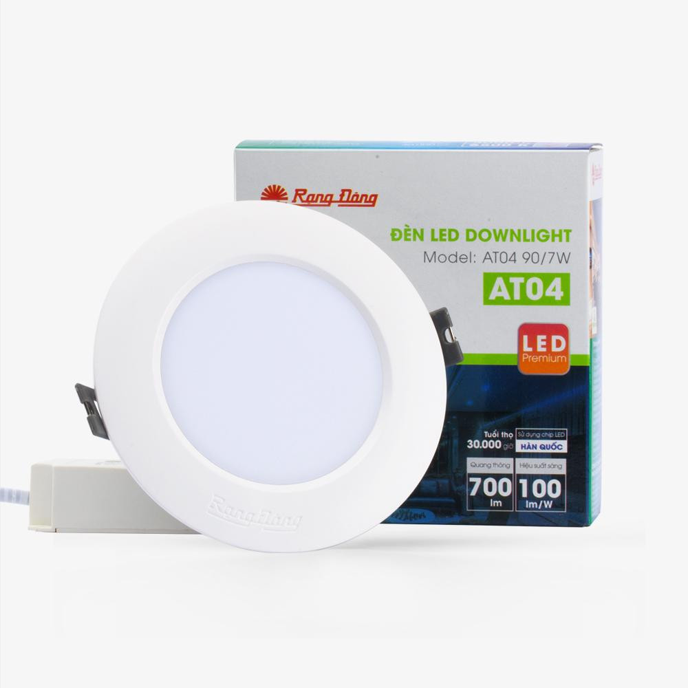 Đèn LED âm trần Downlight AT04 90/7W của Rạng Đông