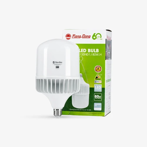 Đèn LED 80W Rạng Đông hiện đang được sử dụng phổ biến trên thị trường Việt Nam.