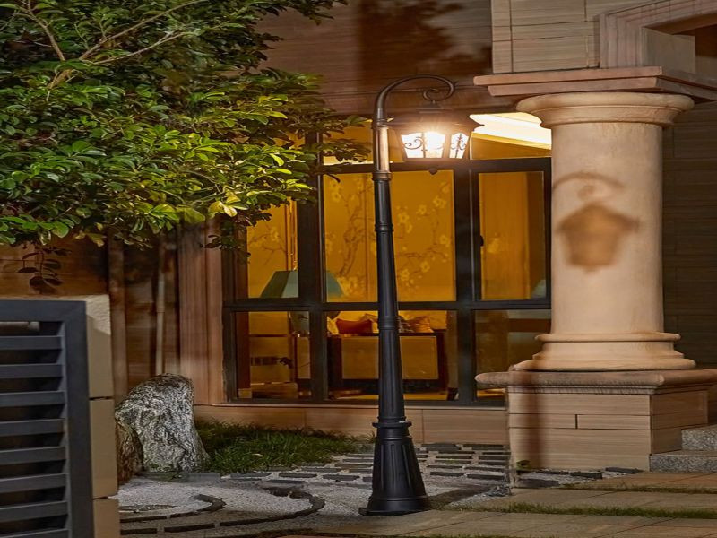 Cột đèn sân vườn cổ điển phong cách Art Deco