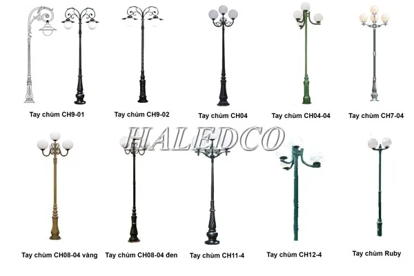 Các mẫu cột đèn sân vườn cổ điển do HALED STORE cung cấp.