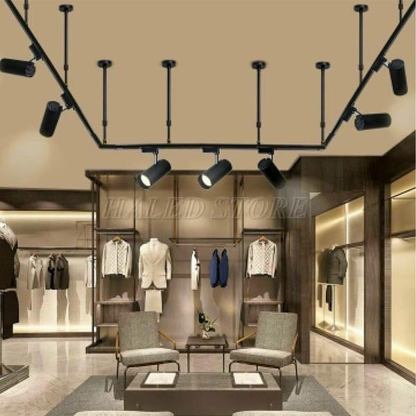 Cách chọn đèn rọi ray cho cửa hàng và shop quần áo