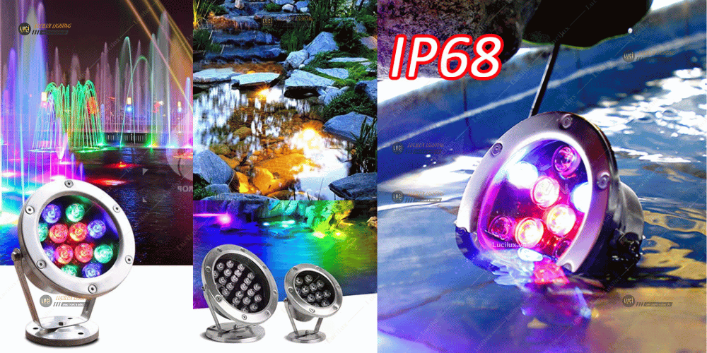 Đèn âm nước hồ cá cần có tiêu chuẩn chống nước IP68.