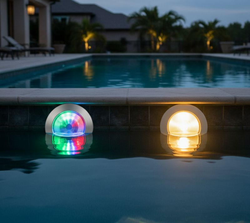 Mặc dù cùng sử dụng để chiếu sáng cho hồ bơi nhưng đèn LED có nhiều ưu điểm hơn so với đèn Halogen. 