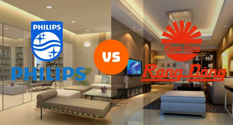 Đèn LED Philips và Rạng Đông là hai thương hiệu nổi tiếng hàng đầu tại Việt Nam hiện nay.