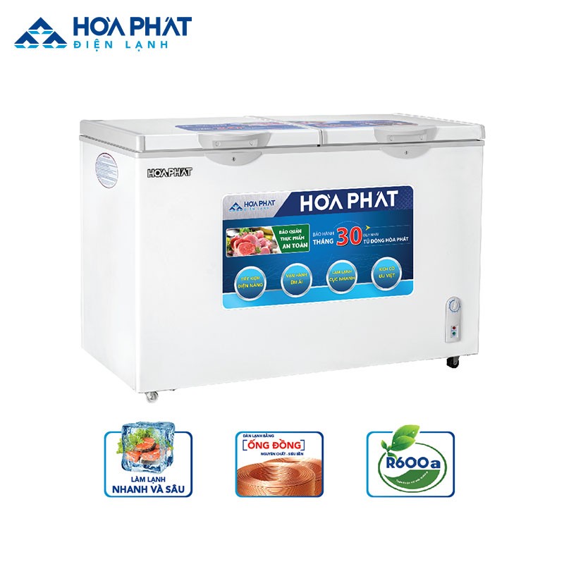 Tủ đông Hòa Phát R600a HCF 666S1Đ2 dung tích 352l thường được dùng ở siêu thị