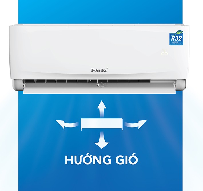 Hướng gió góc rộng giúp hơi mát tỏa ra dễ chịu không thổi gắt gây sốc