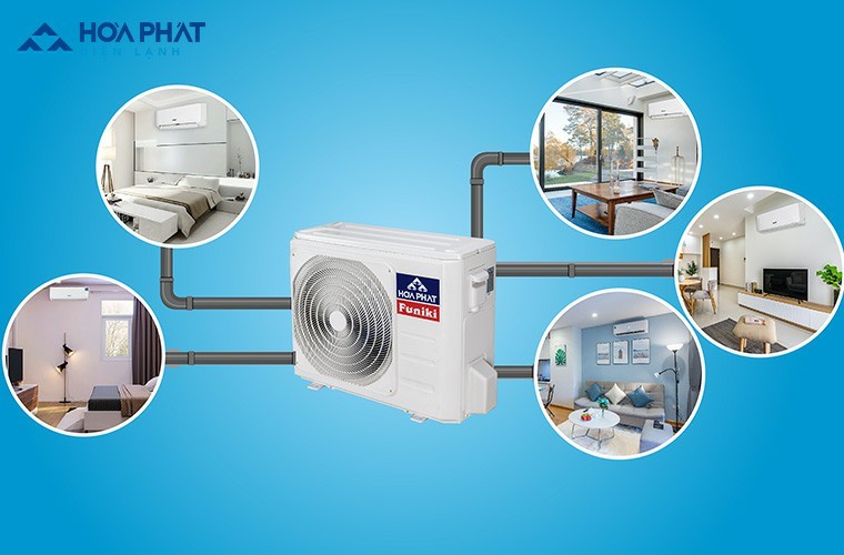 Hệ thống điều hòa Multi kết hợp 1 dàn nóng với nhiều dàn lạnh