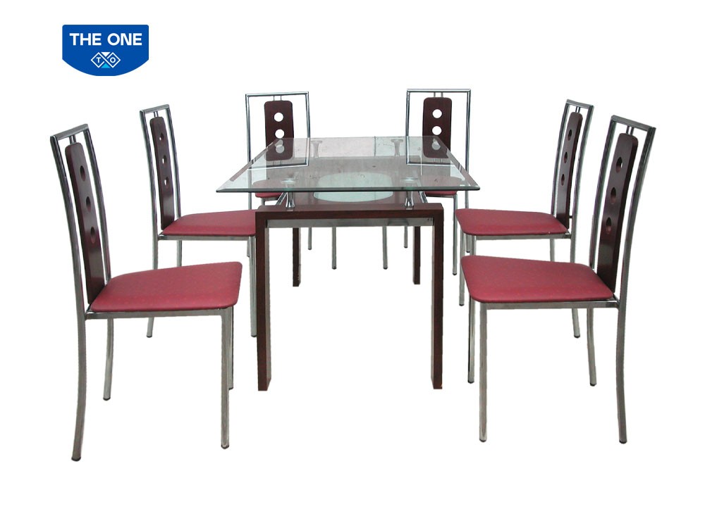 Bàn ghế ăn khung thép