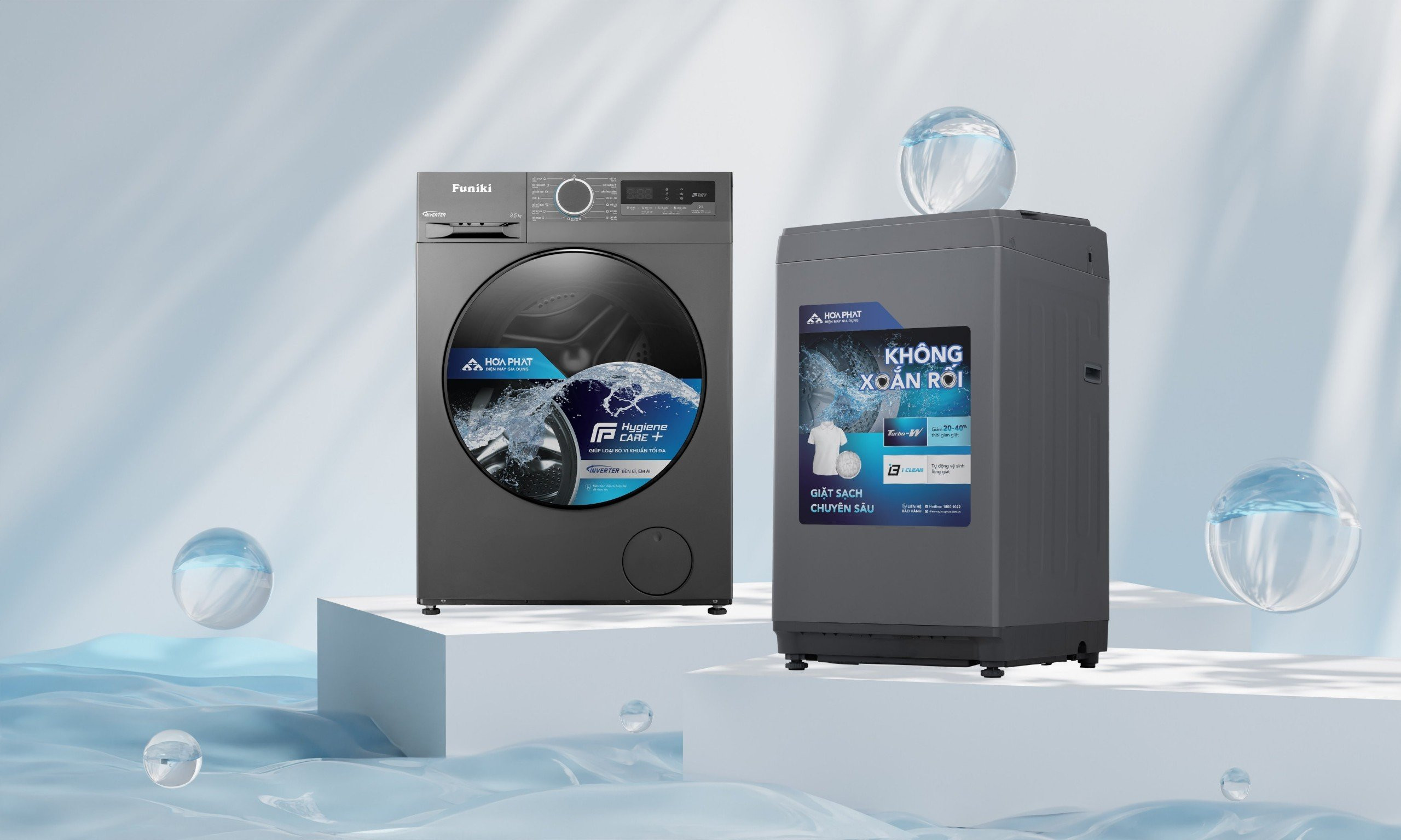 HÒA PHÁT RA MẮT MÁY GIẶT FUNIKI THẾ HỆ MỚI