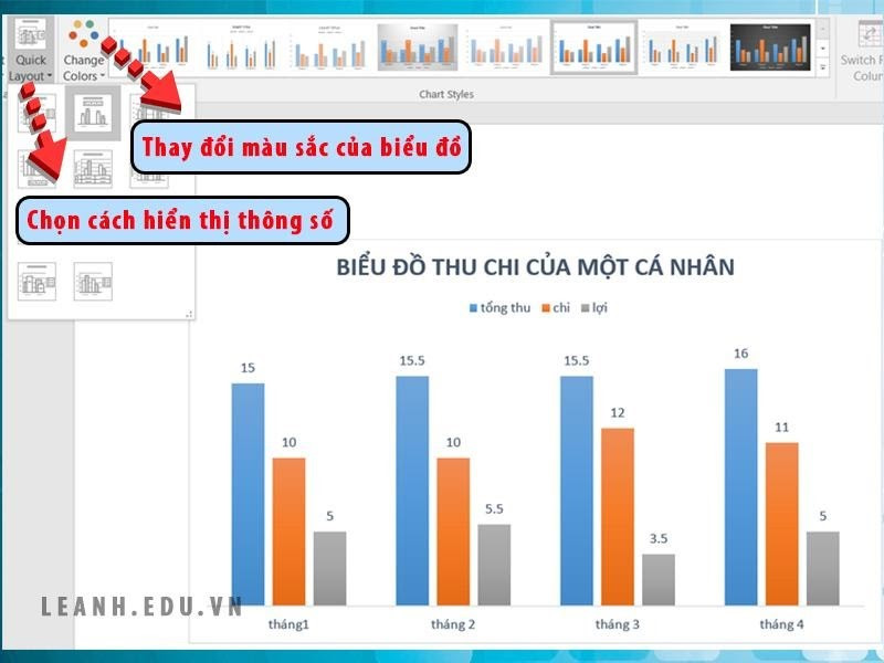 Cách vẽ biểu đồ cột trong word 2010