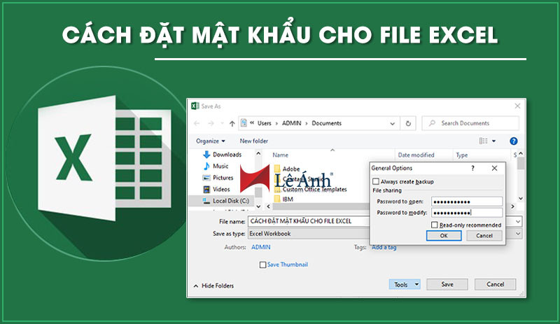 Đặt mật khẩu cho file excel