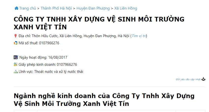Thông tin công ty Thông tin công ty