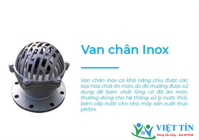 Van chân Inox Van chân Inox