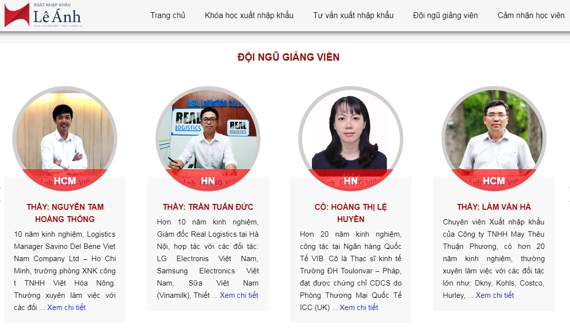 khóa học xuất nhập khẩu thực tế