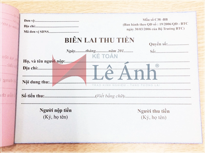 Quy định về biên lai