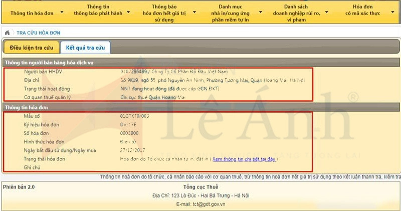 Tra cứu hóa đơn điện tử - 3
